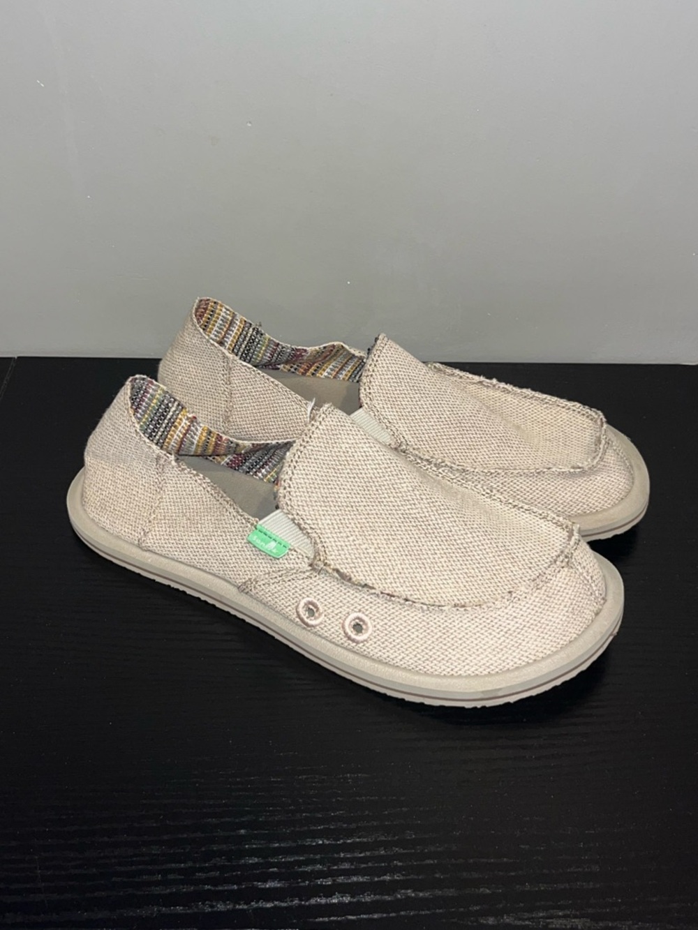 Sanuk Donna Hemp Slip-Ons - MENS size 5, fits WOMENS size 6.5-7